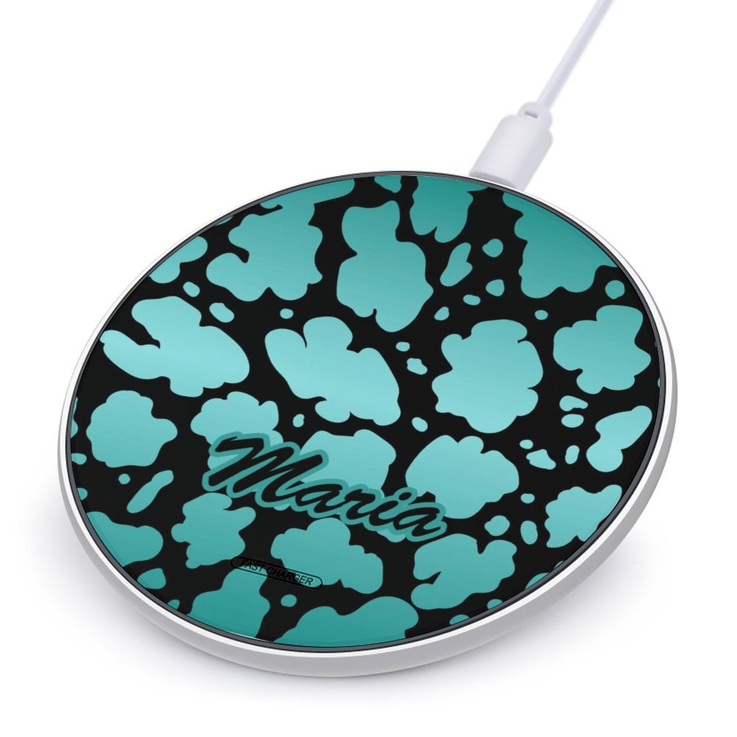 Wireless Charging Pad Safari Turquoise 4, Personalized