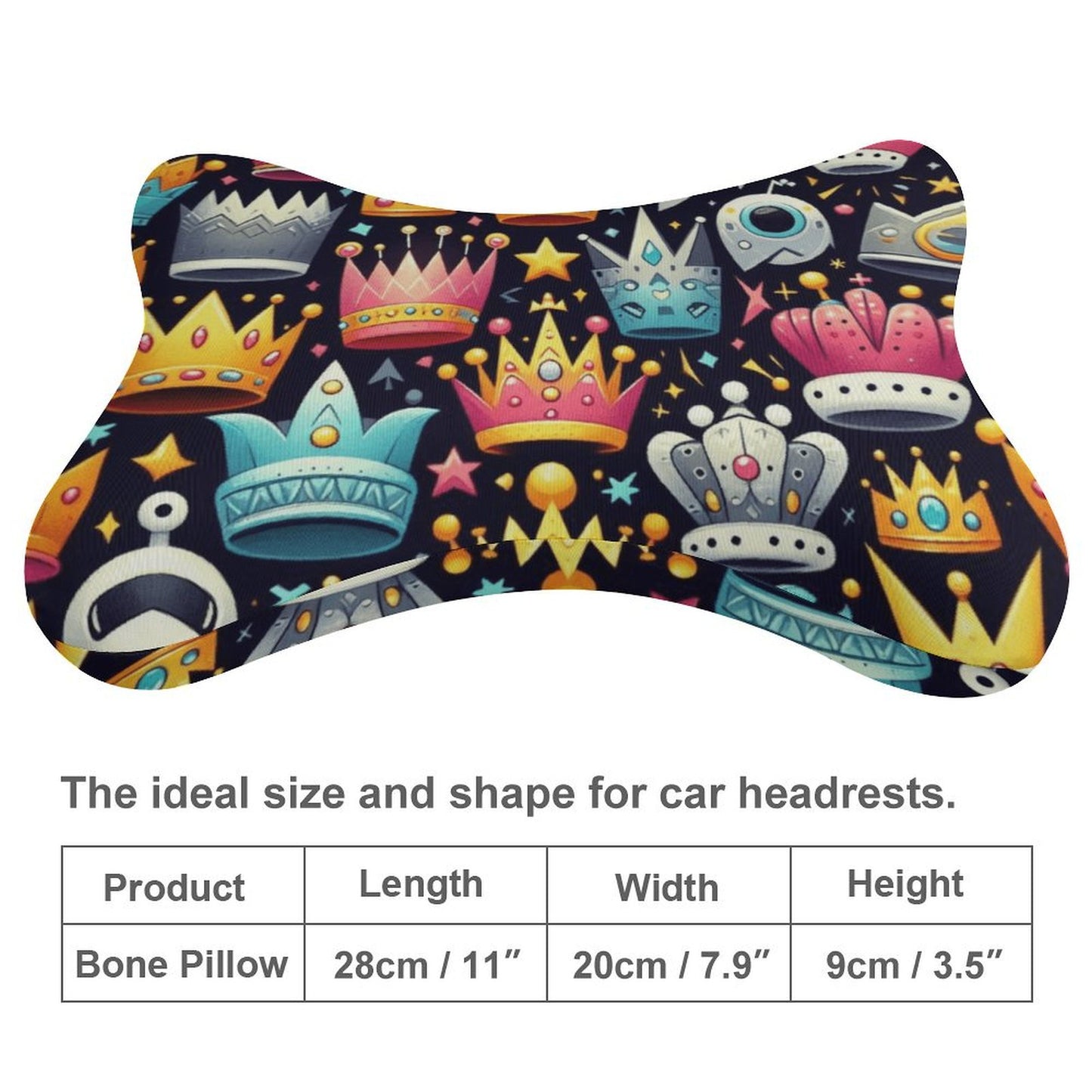 Car Pillow Set of 2- Crown