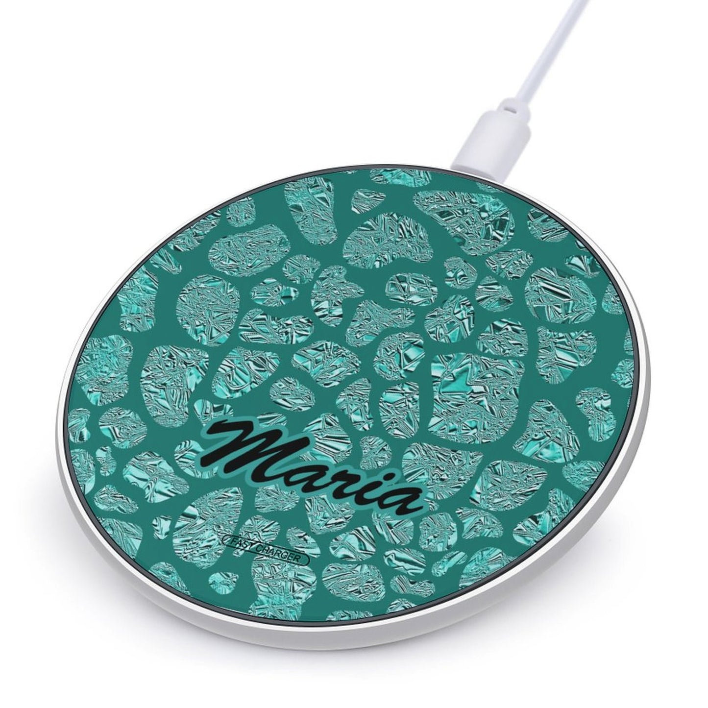 Wireless Charging Pad Safari Turquoise 2, Personalization