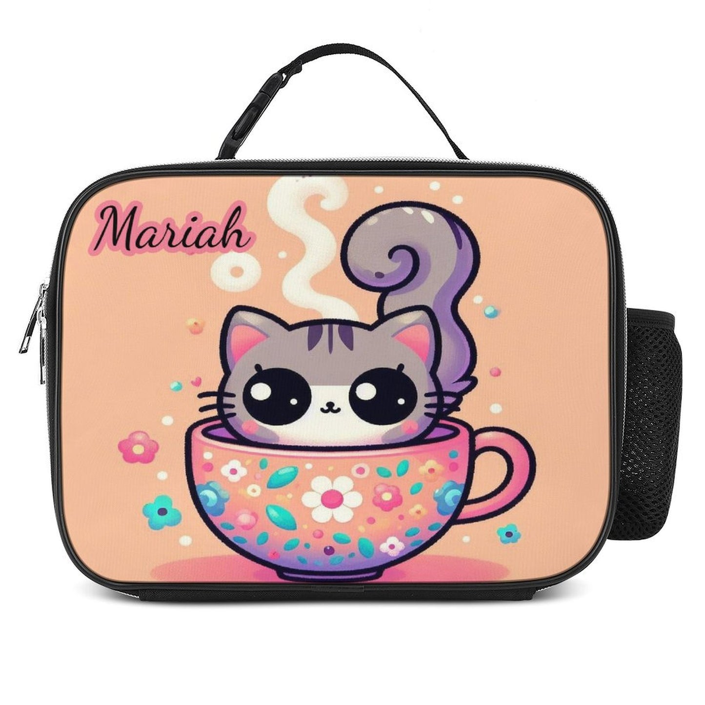 Kitten in a teacup Lunch Bag, Polyester, Personalized