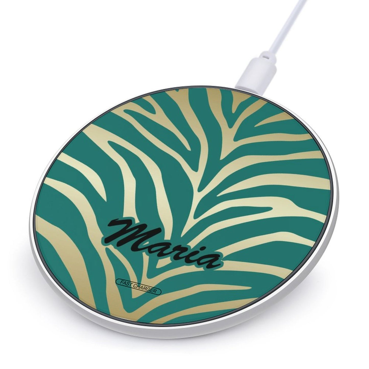 Wireless Charging Pad Safari Turquoise 14, Personalized