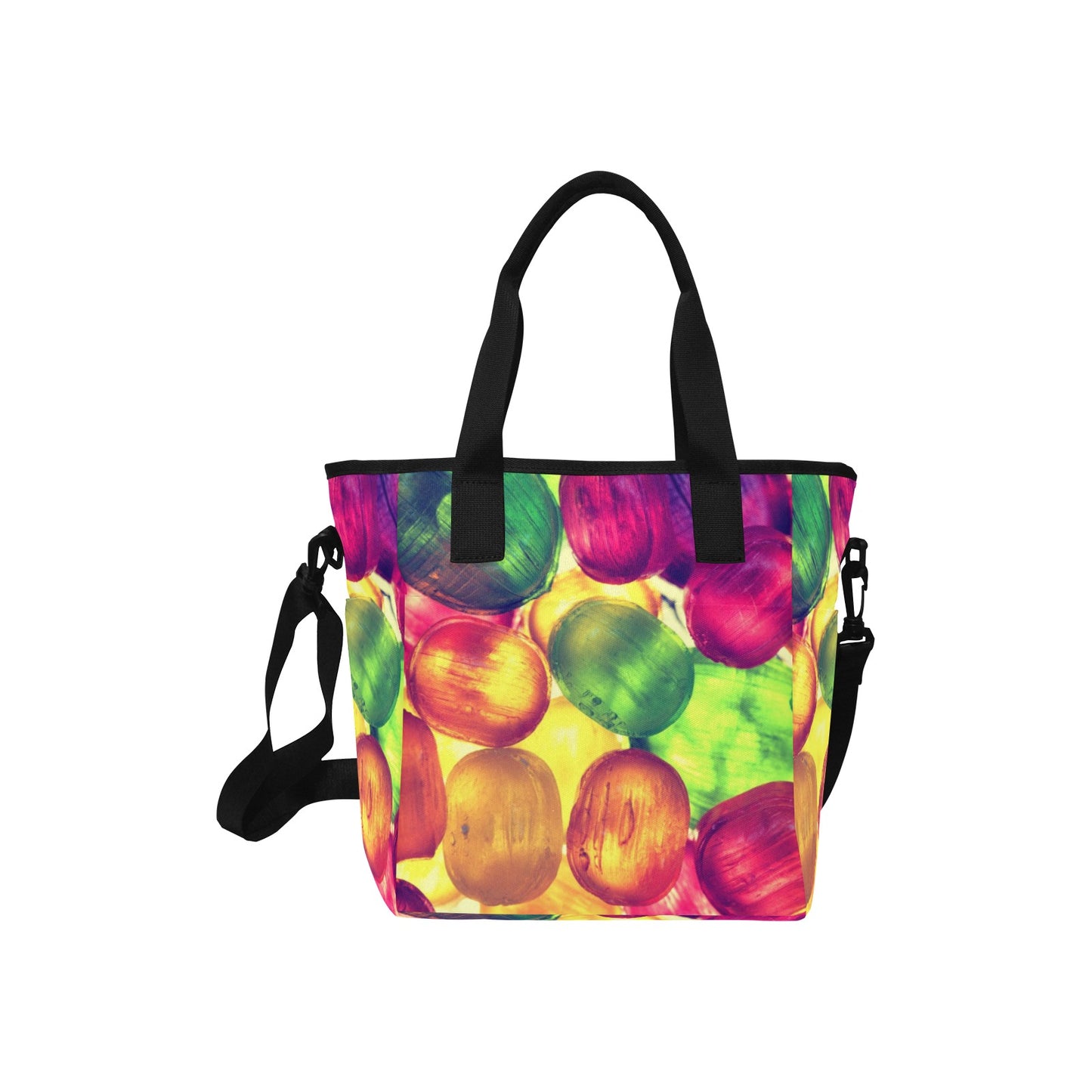 Colorful Bright Candy Insulated Tote Bag with Shoulder Strap