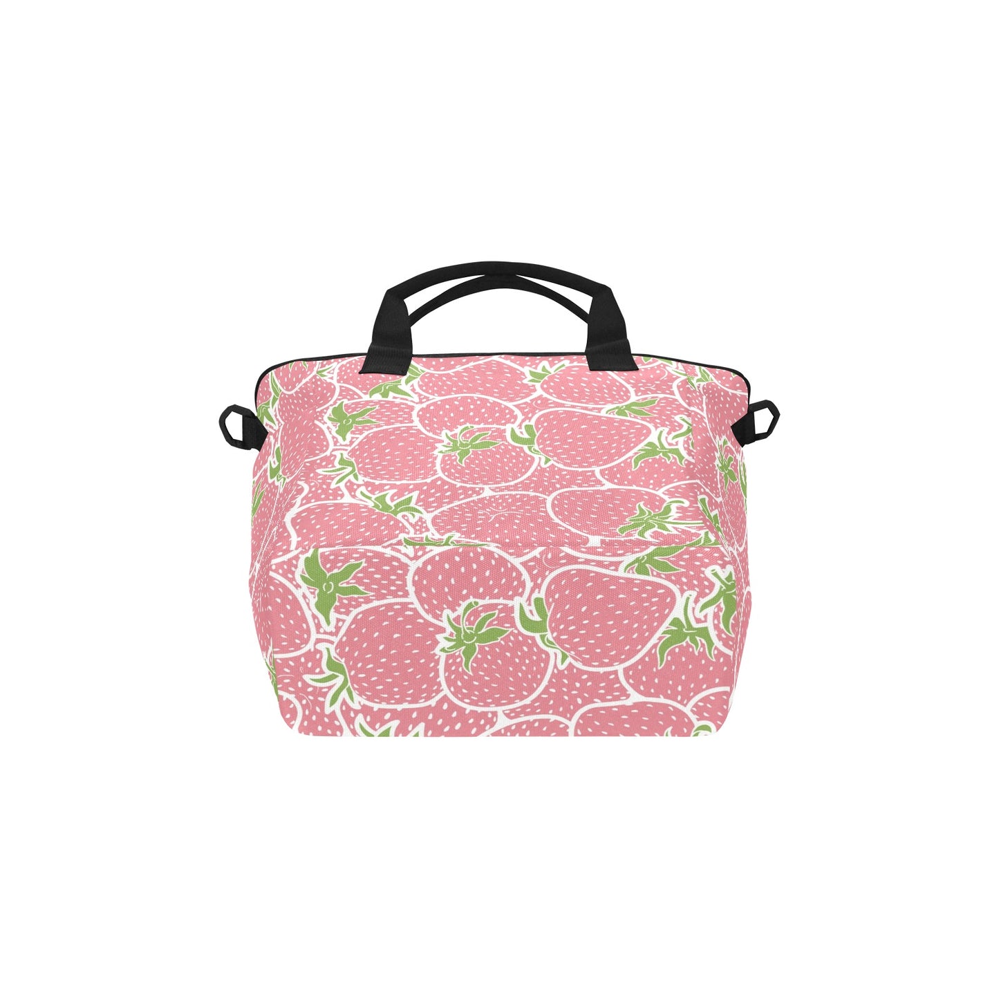 Strawberry pattern Insulated Lunch Bag with Shoulder Strap