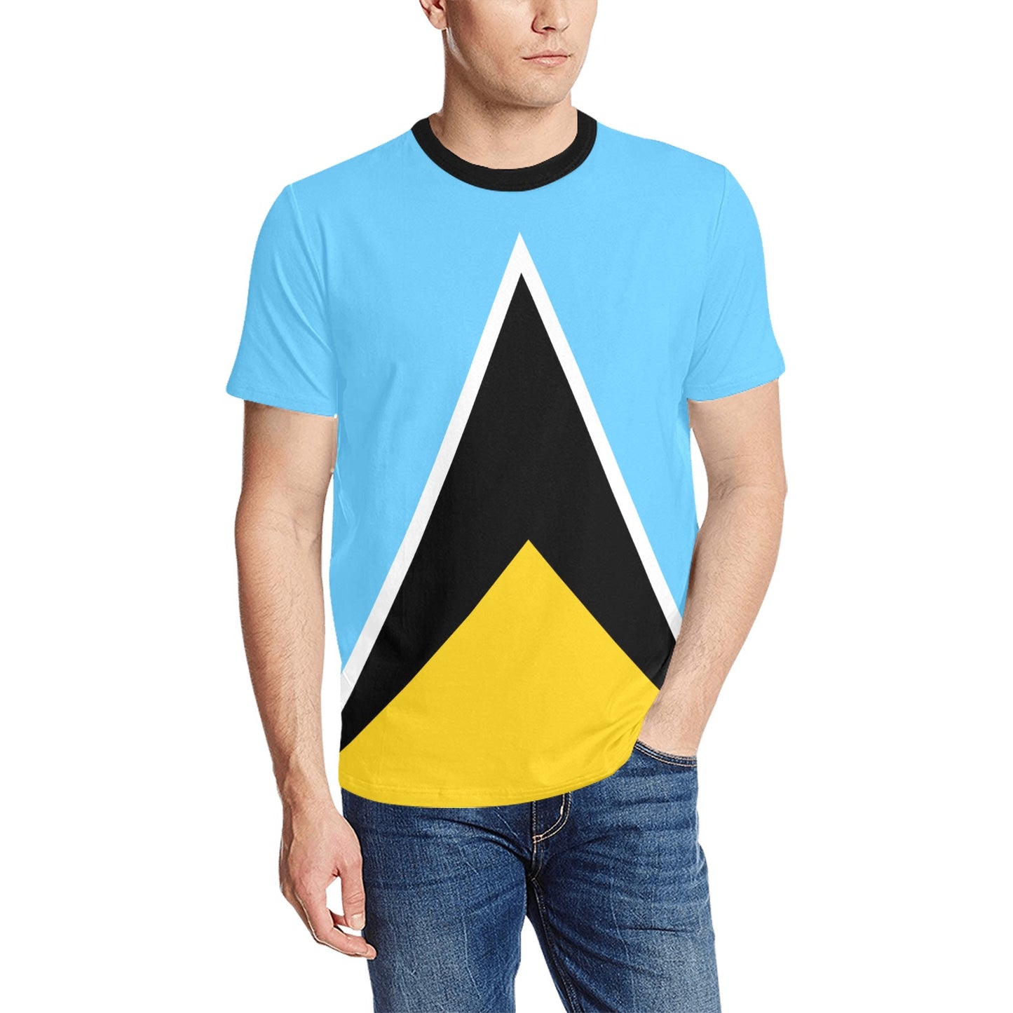 St Lucia Flag Men's T Shirts