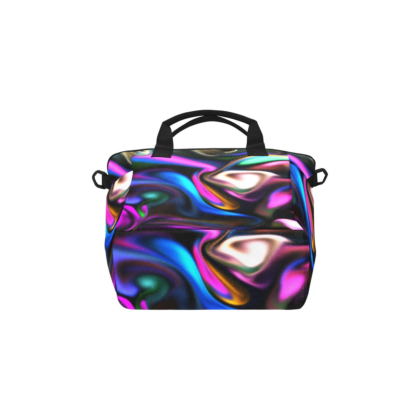 Blurred Abstract Pattern Insulated Tote Bag with Shoulder Strap