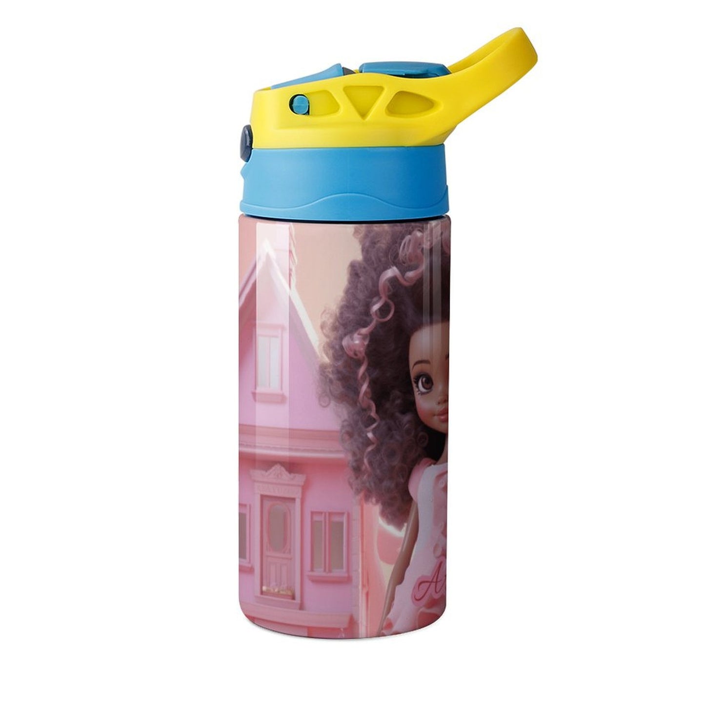 Children's water bottle, Black doll, Personalized