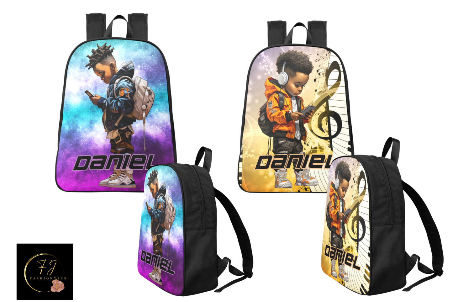 Personalized Boys Backpacks/Boys school bags/Black boys Lunch Bags/Backpack Lunch bag set