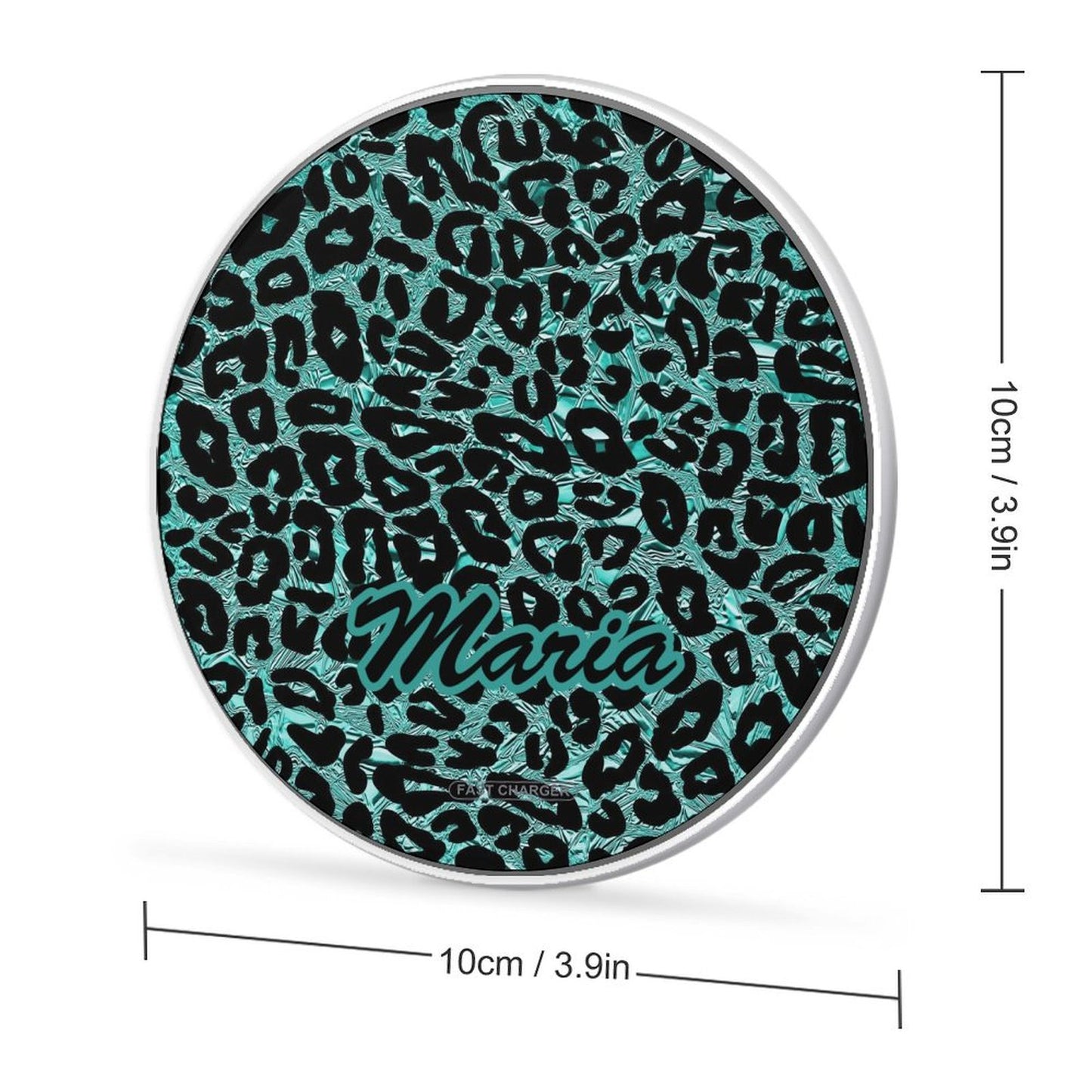 Wireless Charging Pad Safari Turquoise 8, Personalized