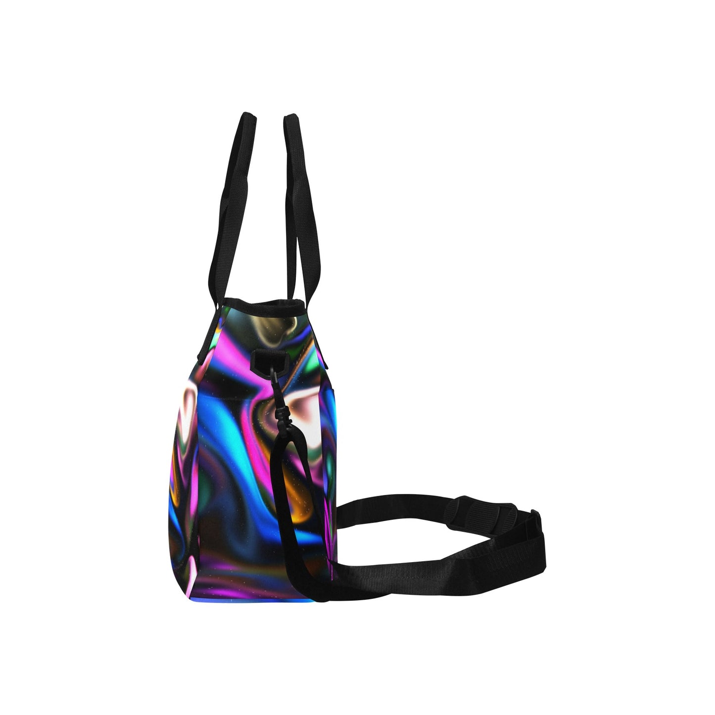 Blurred Abstract Pattern Insulated Tote Bag with Shoulder Strap