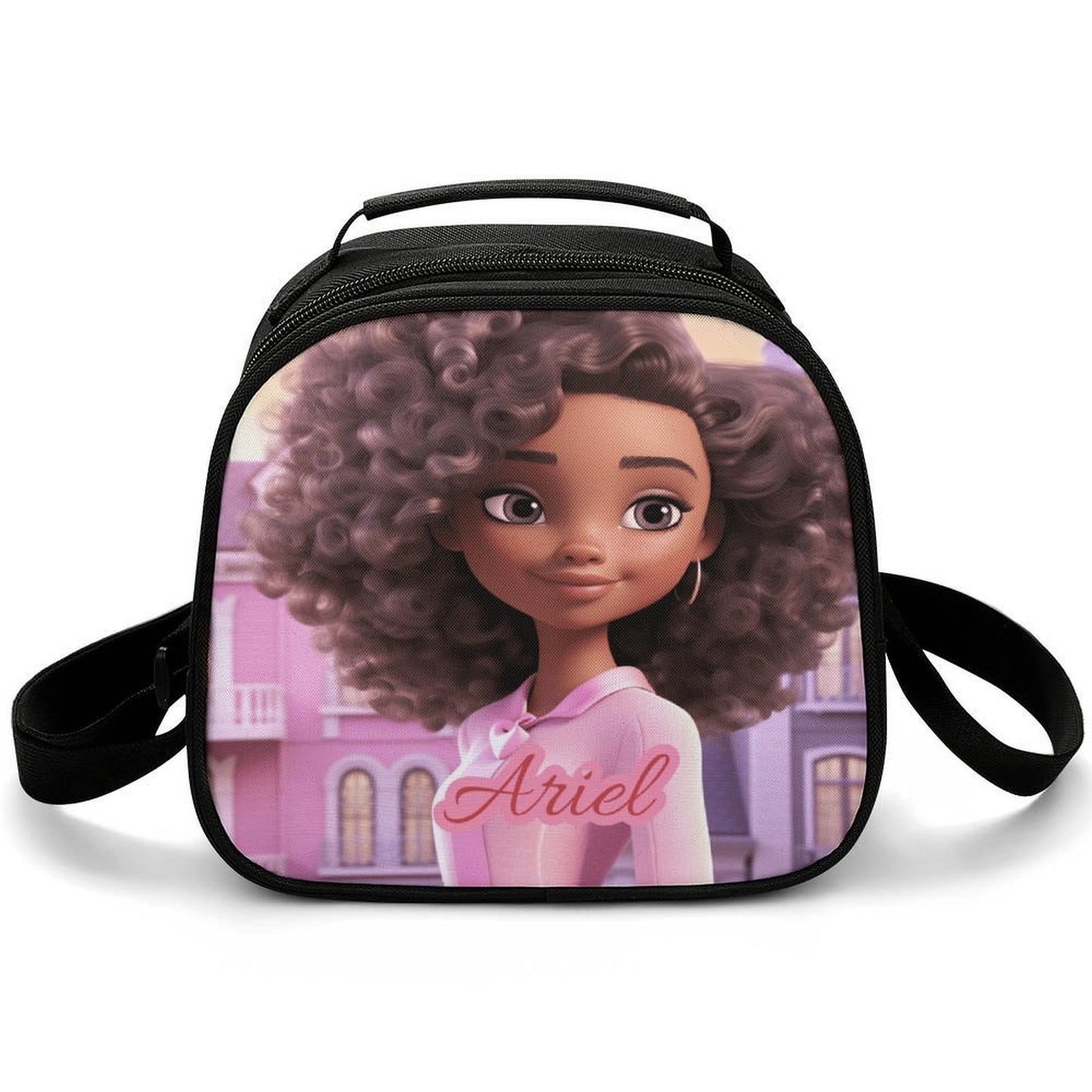 Black Doll Lunch Bag for Kids