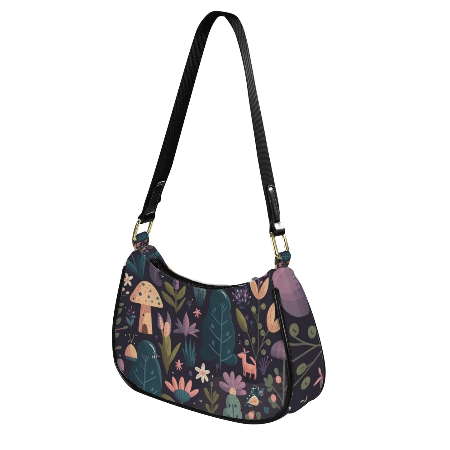 Mushty Women's Shoulder Bag-Black Strap