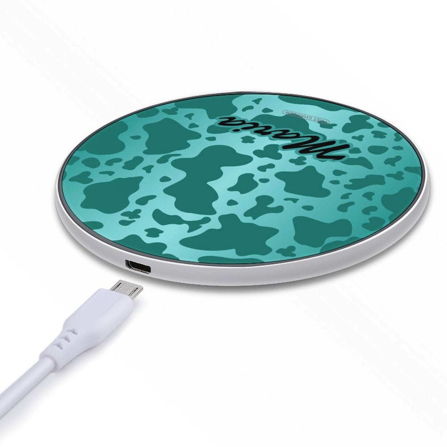 Wireless Charging Pad Safari Turquoise 3, Persosalized