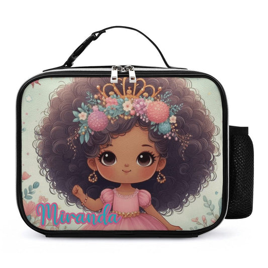 Pretty Girl Lunch Bag with Detachable Buckled Handle, Personalized