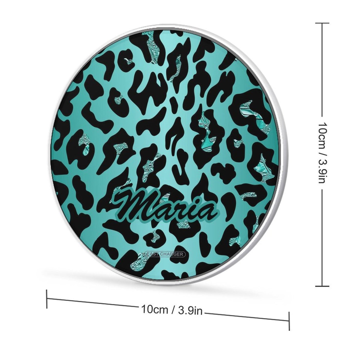 Wireless Charging Pad Safari Turquoise 5, Personalized