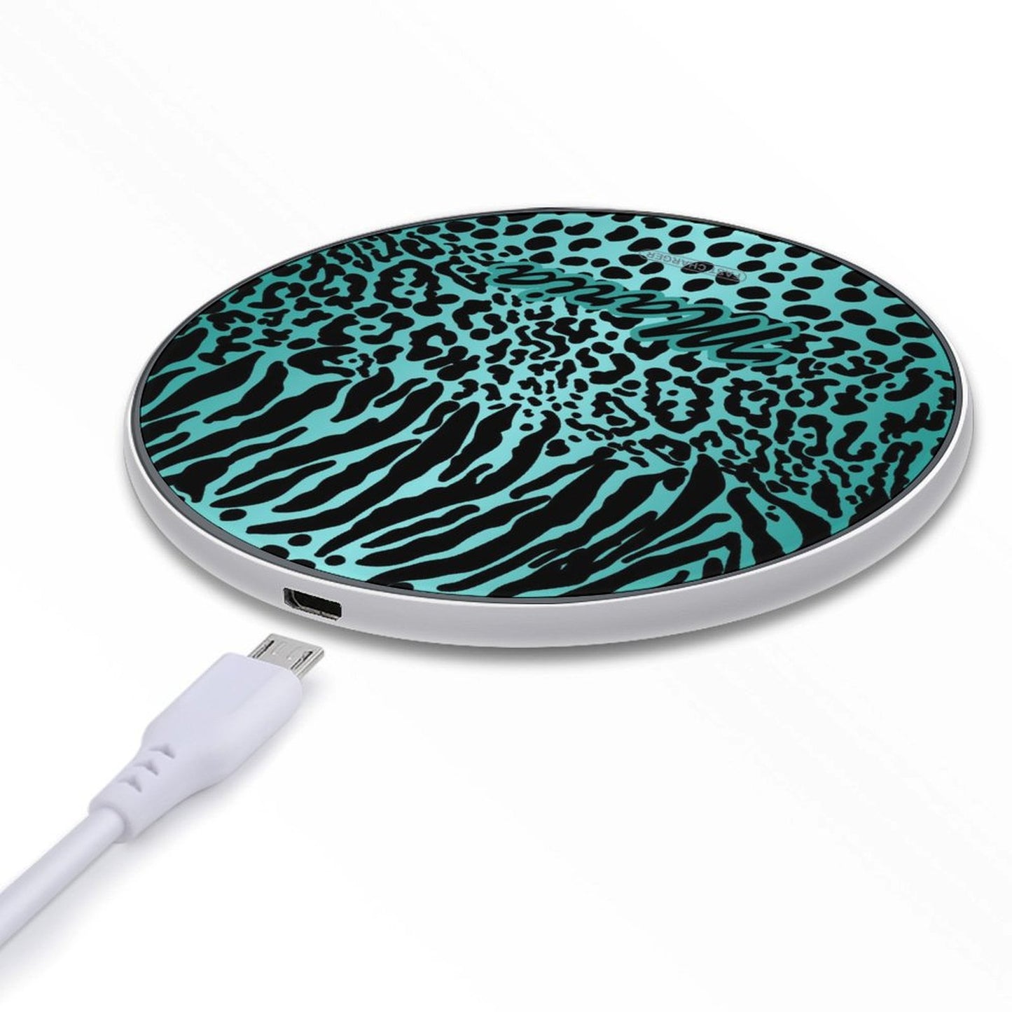 Wireless Charging Pad Safari Turquoise 9, Personalized