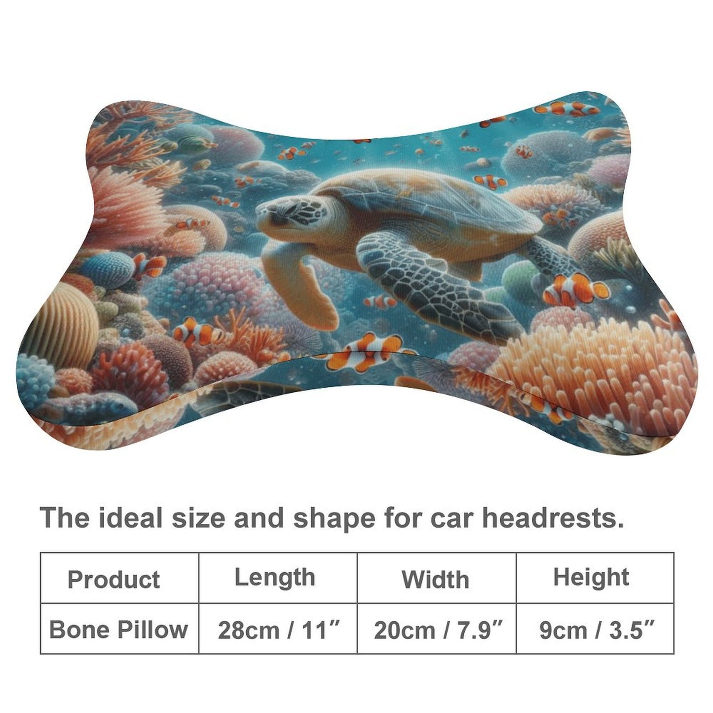 Car Pillow Set of 2 - Turtle