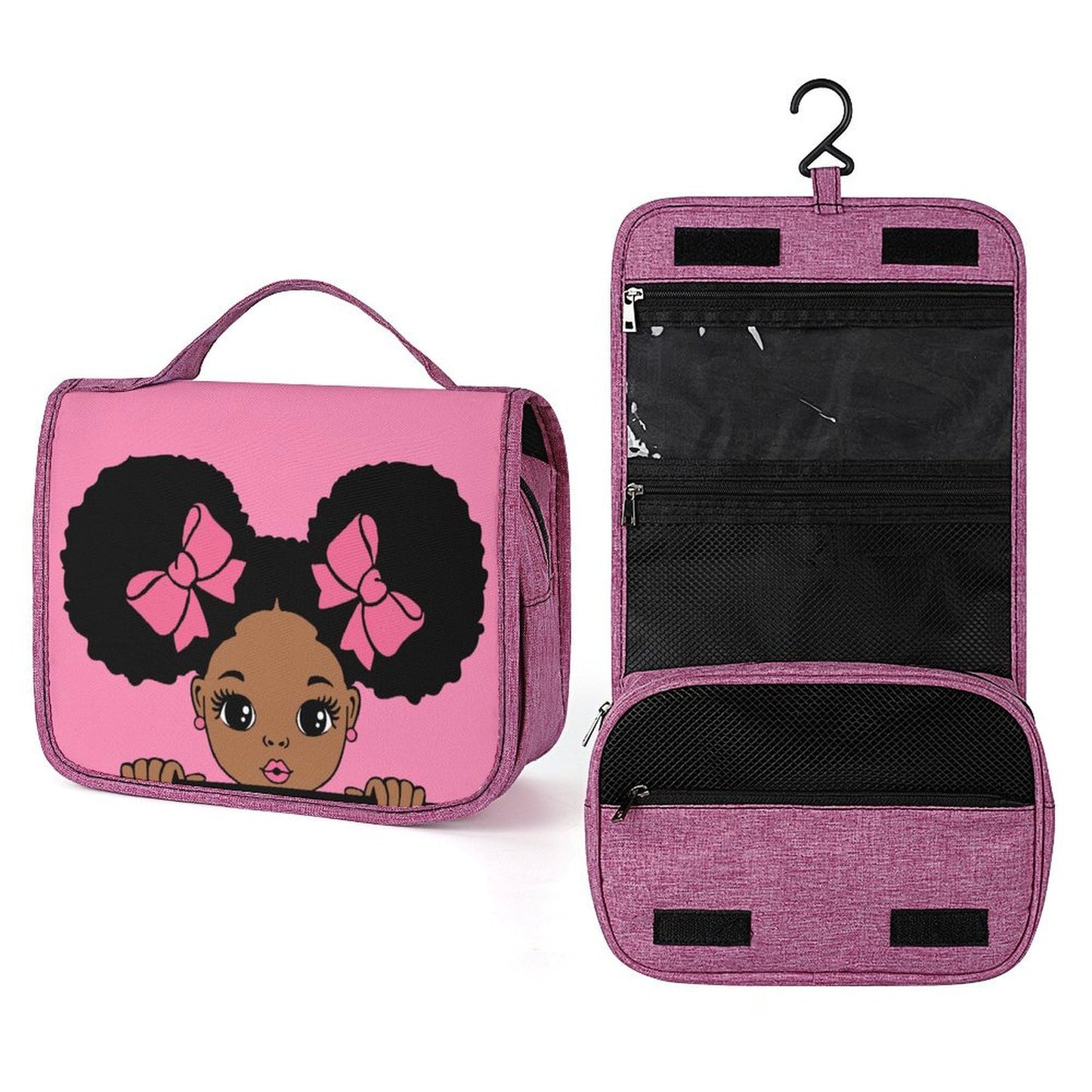 Girls Pink Hanging Toiletry Bags