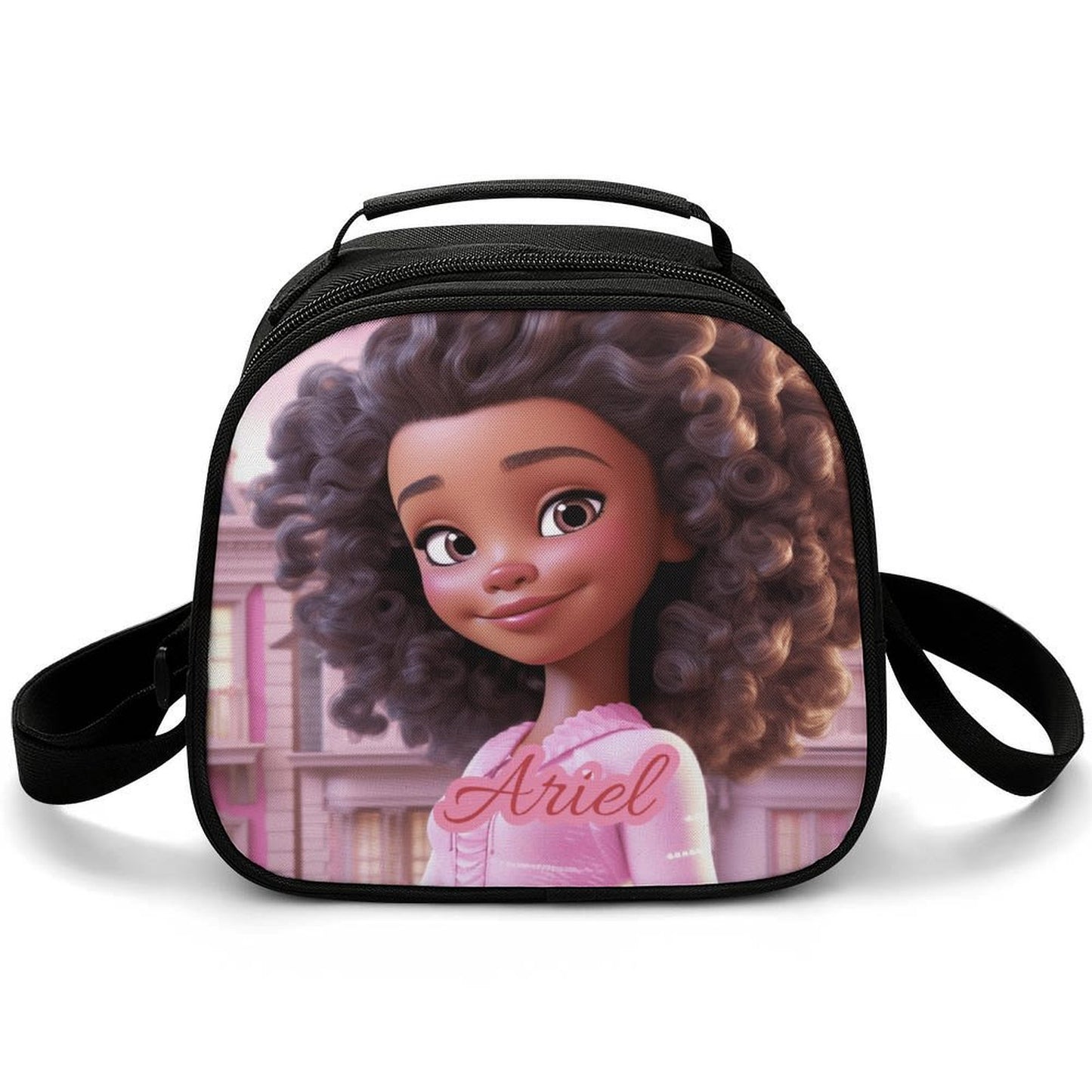 Black Doll Lunch Bag for Kids