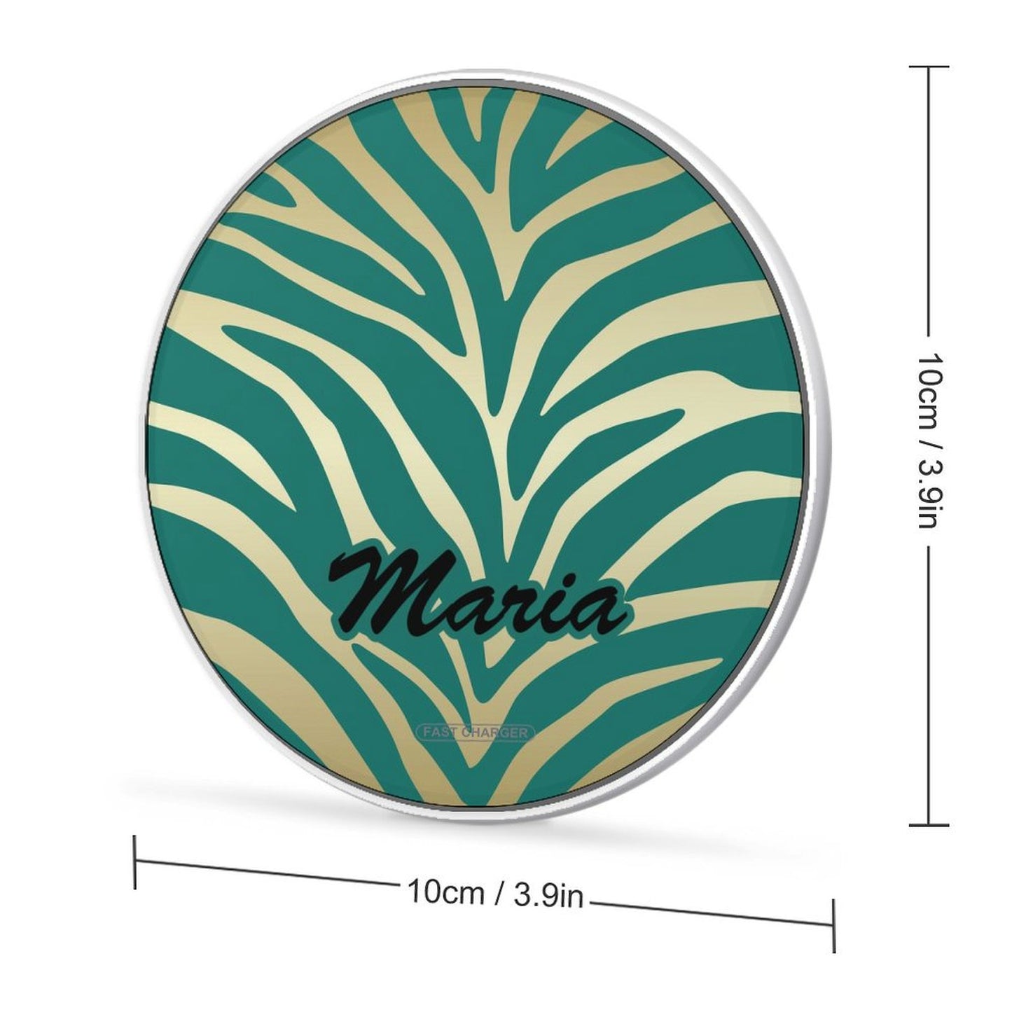 Wireless Charging Pad Safari Turquoise 14, Personalized