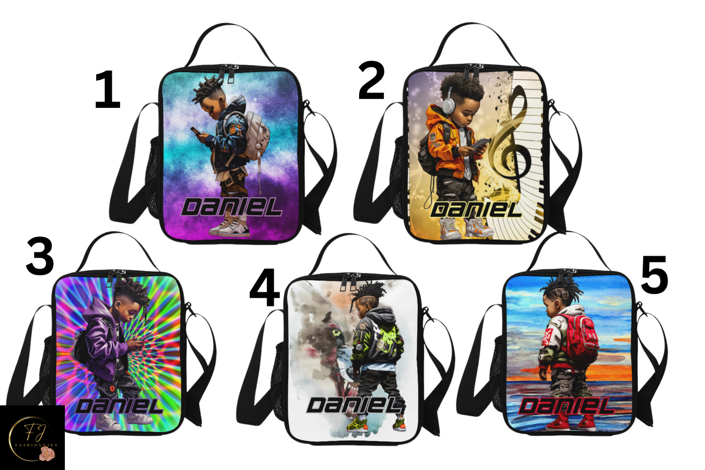 Personalized Boys Backpacks/Boys school bags/Black boys Lunch Bags/Backpack Lunch bag set