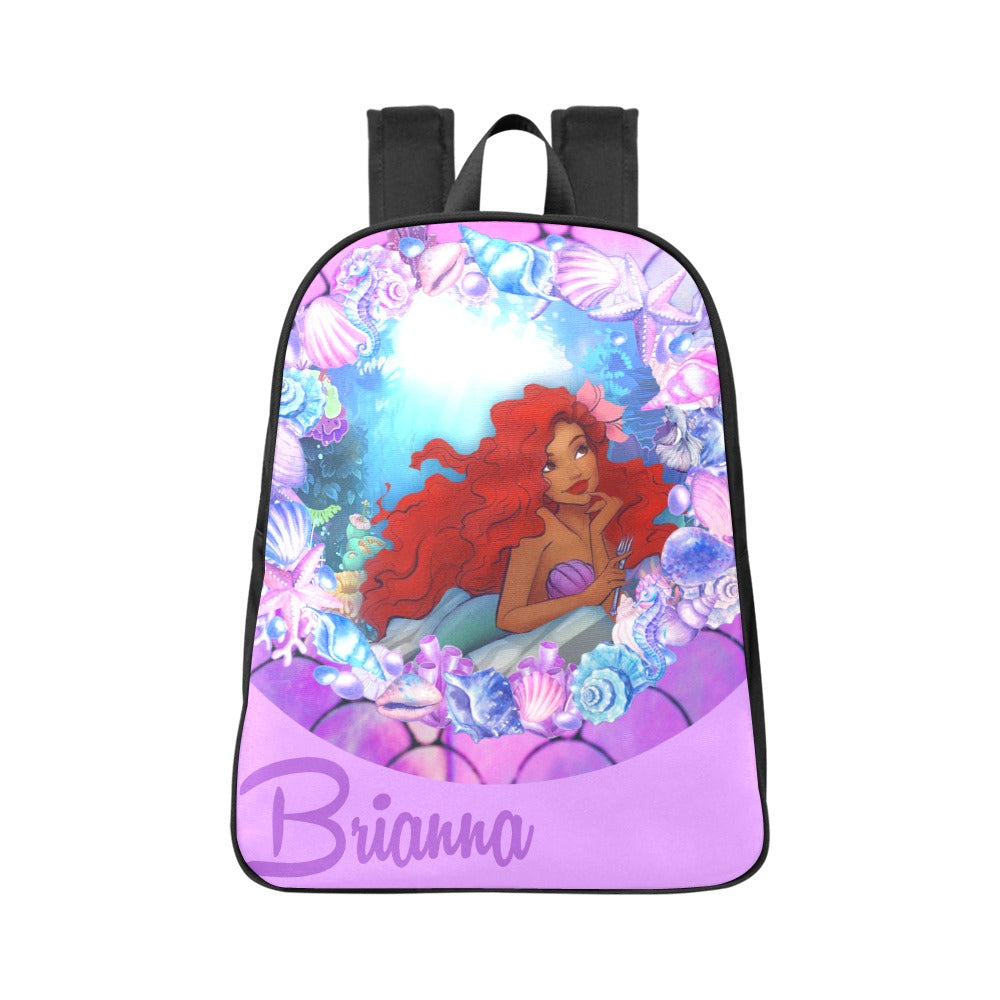 Personalized Mermaid Backpack, Black Mermaid school bag, Black Girl Magic, Black Ariel Backpack, Black girl mermaid back to school