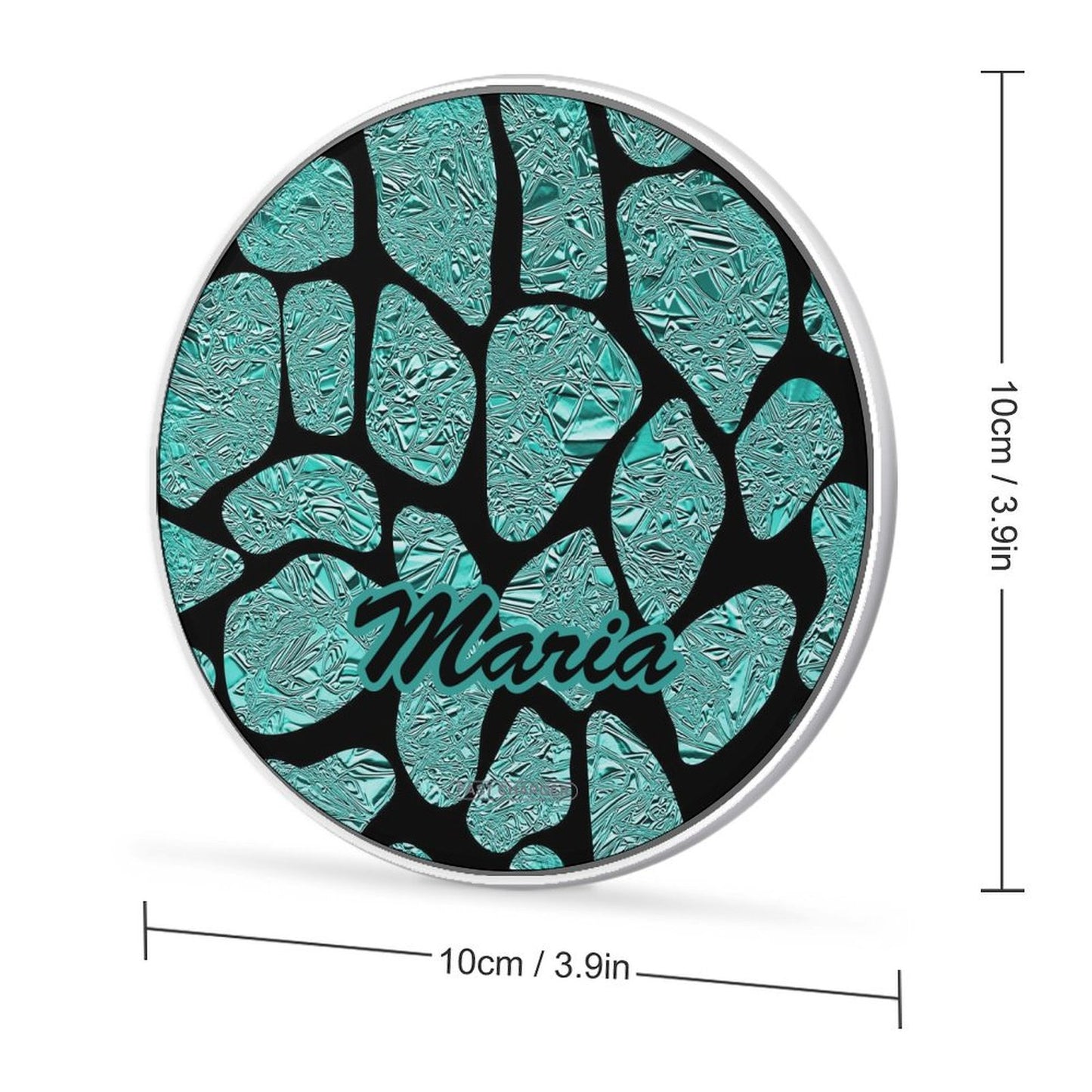 Wireless Charging Pad Safari Turquoise 7, Personalized