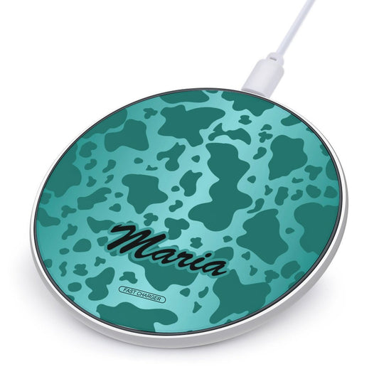 Wireless Charging Pad Safari Turquoise 3, Persosalized