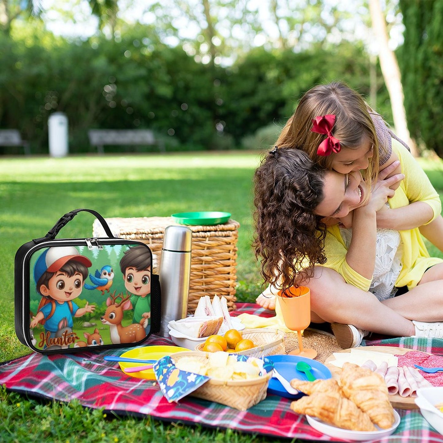 Boys Lunch Bag with Detachable Buckled Handle