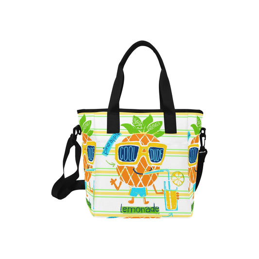 Tropical Pineapple Insulated Lunch Bag with Shoulder Strap