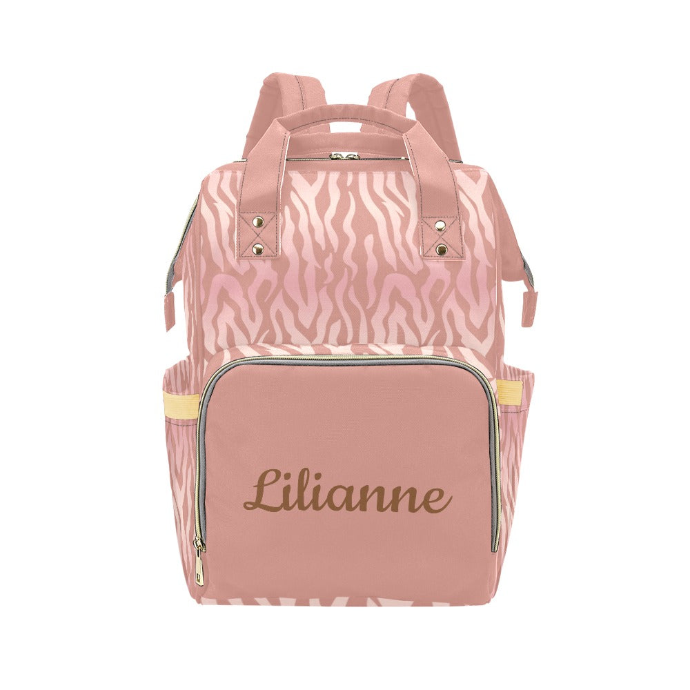 Pink Safari Blush Baby Diaper Bags, Personalized