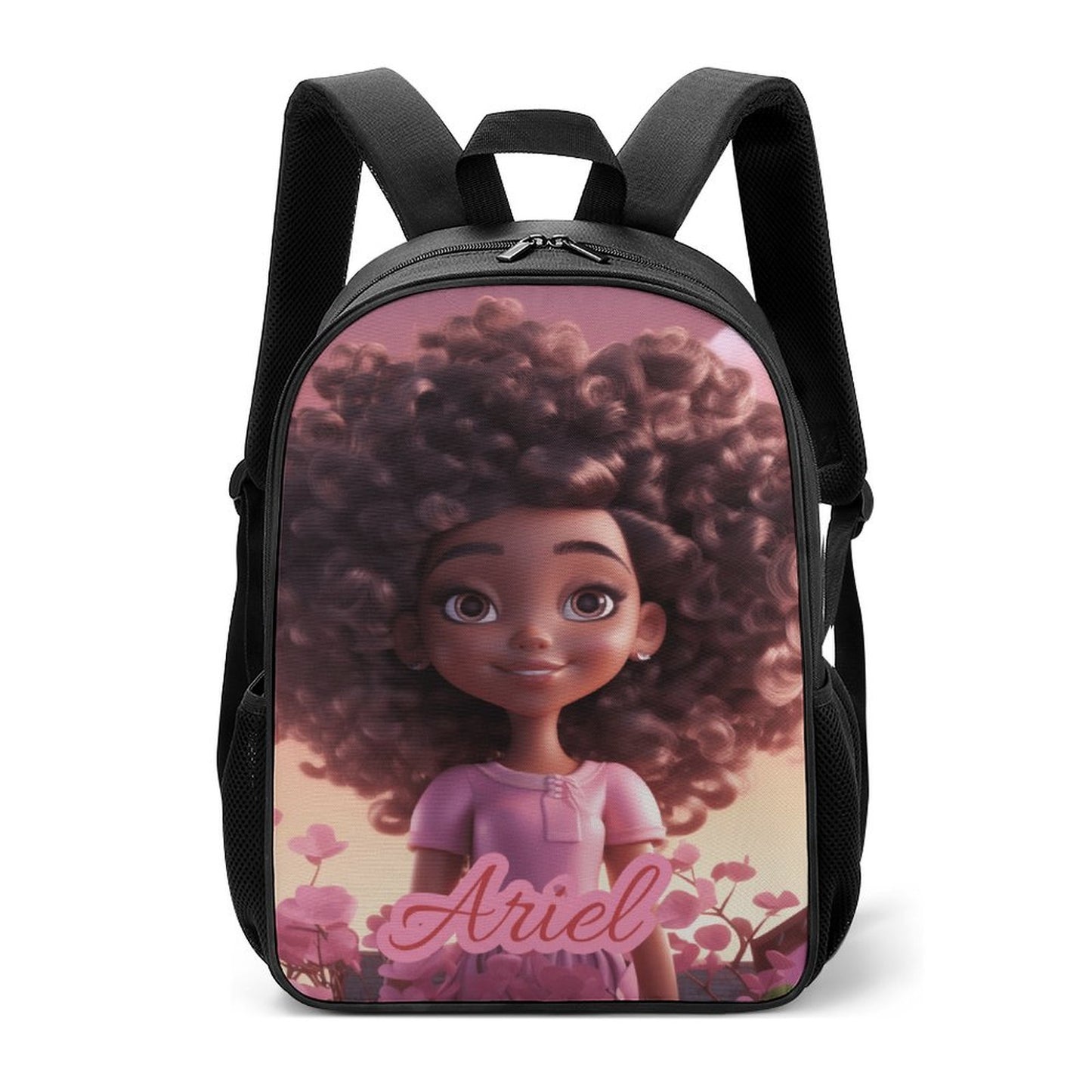 Children backpack Black Doll, Princess, Personalized