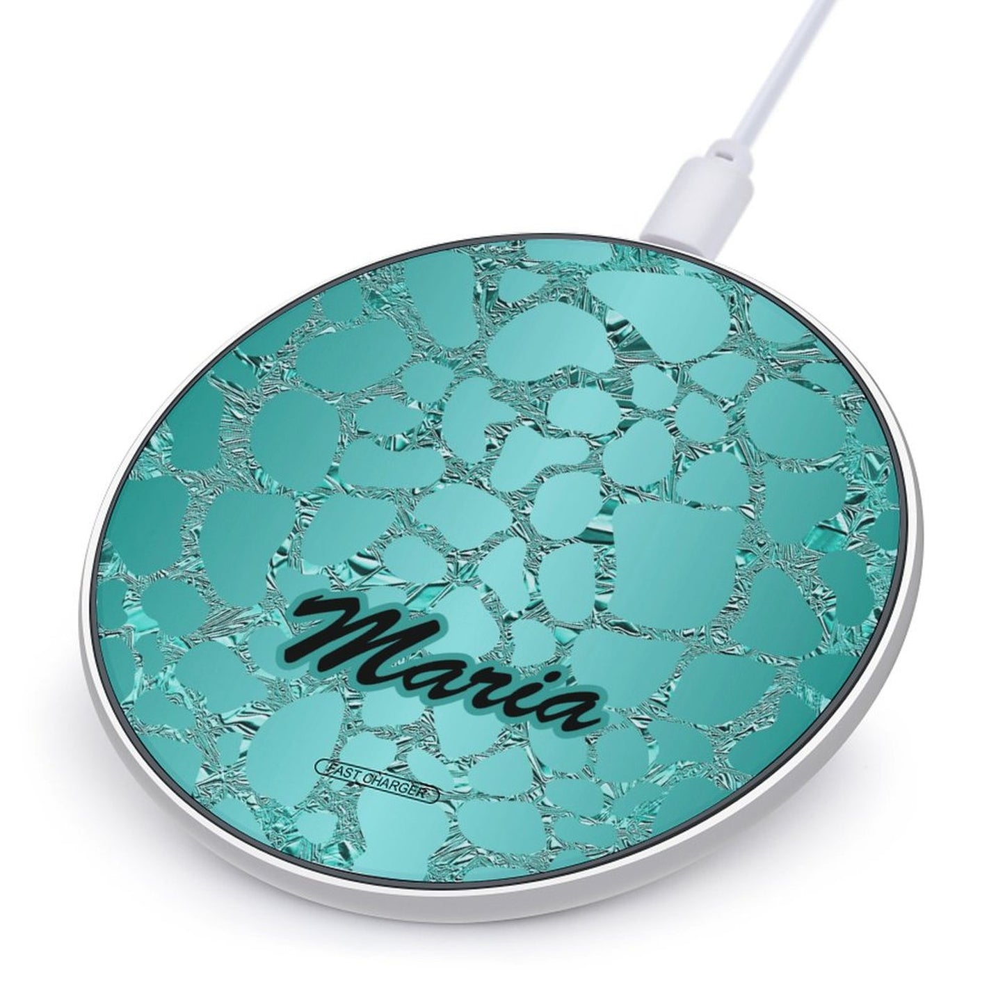 Wireless Charging Pad Safari Turquoise 10, Personalized