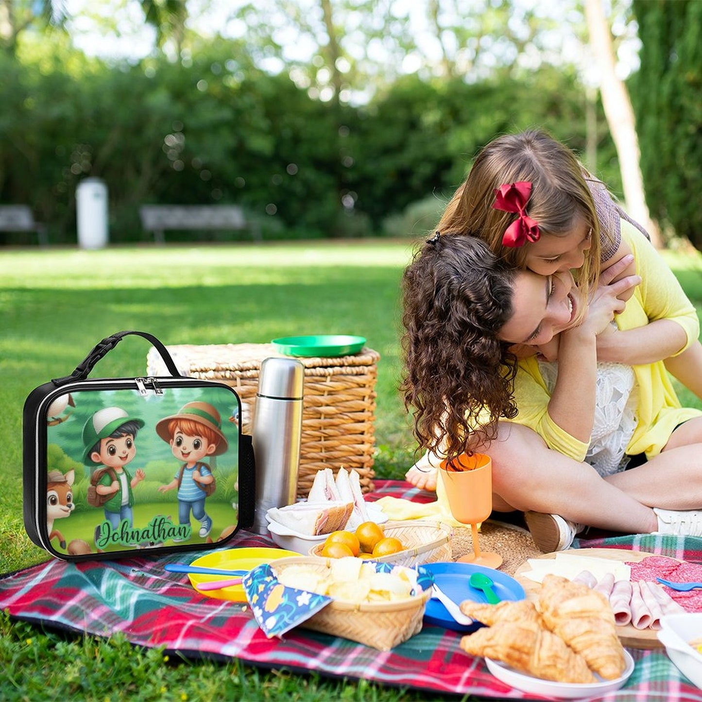 Farm Boys Lunch Bag with Detachable Buckled Handle