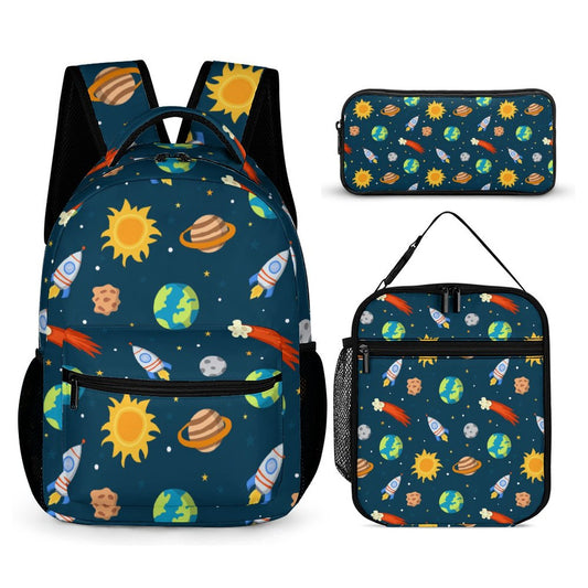 Space Craft Kids School Bags Sets