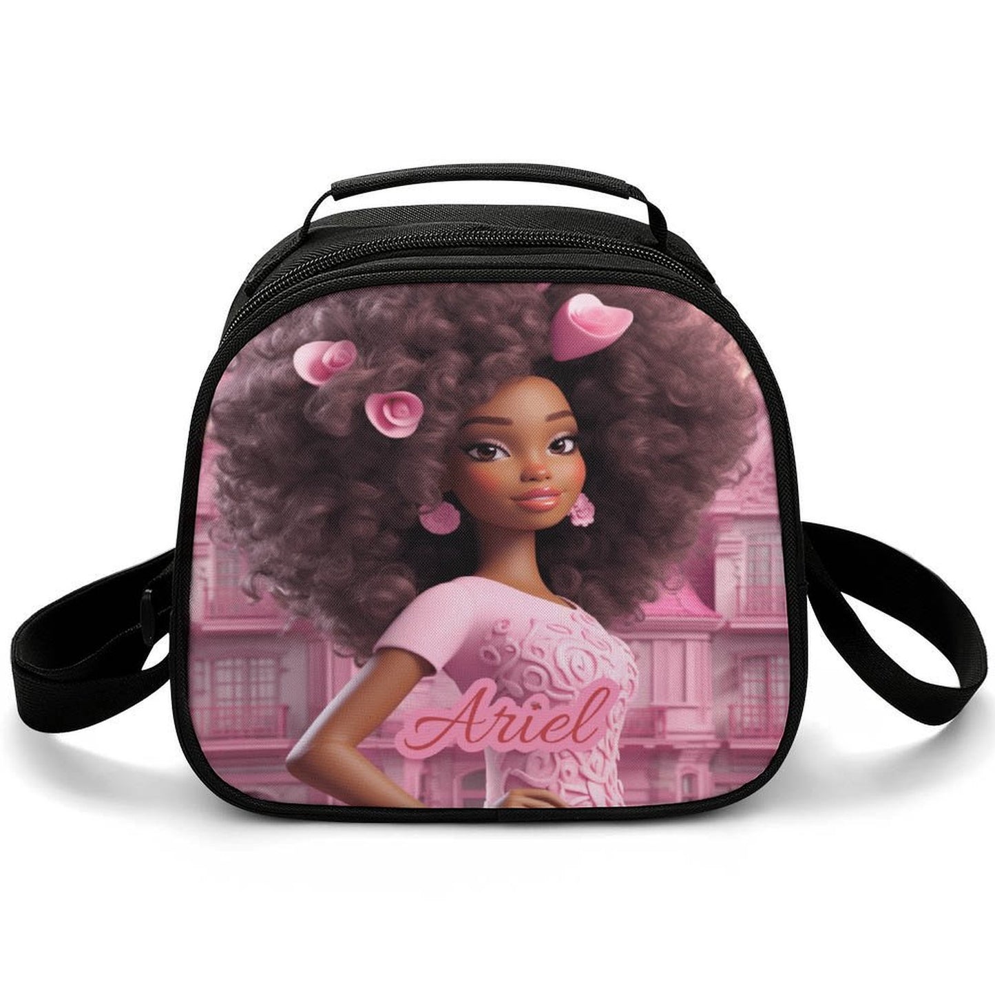 Black Doll Lunch Bag for Kids