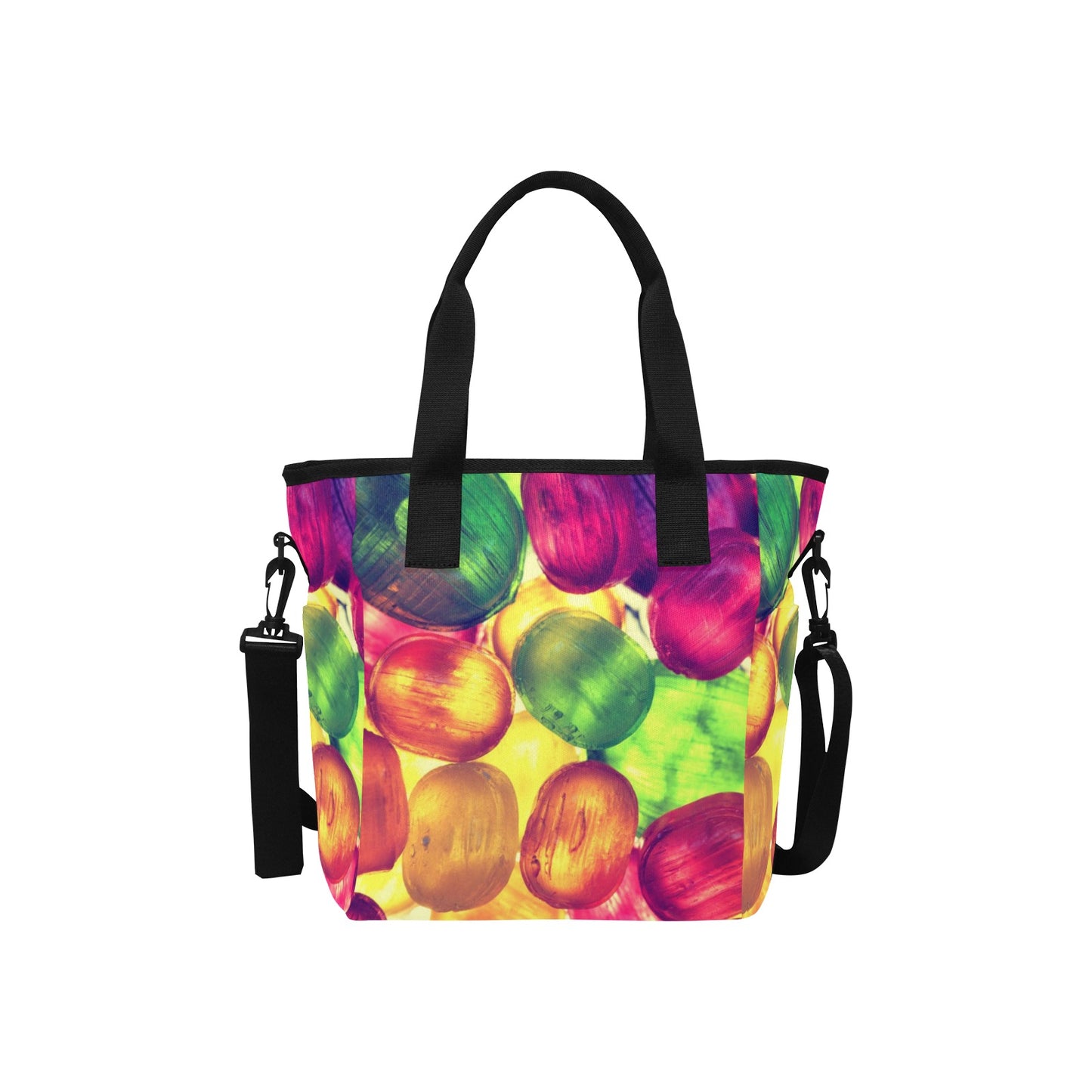 Colorful Bright Candy Insulated Tote Bag with Shoulder Strap