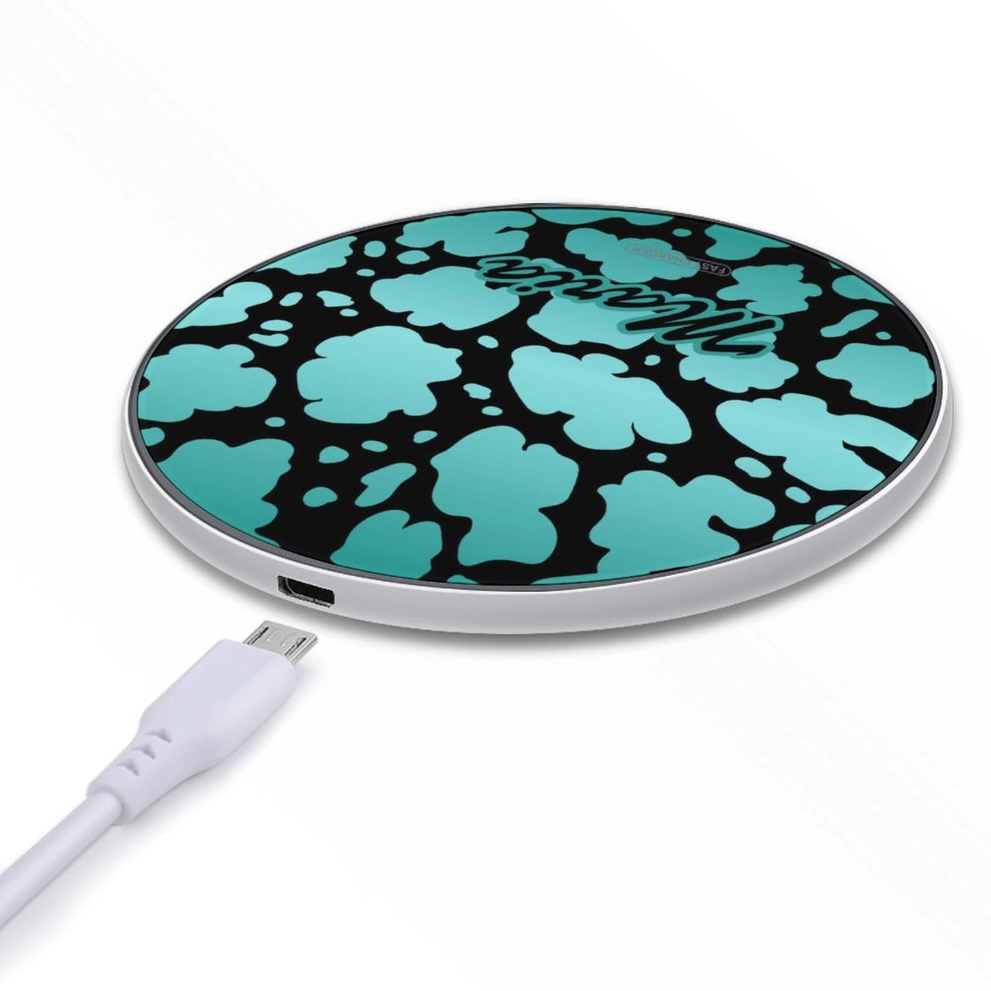 Wireless Charging Pad Safari Turquoise 4, Personalized