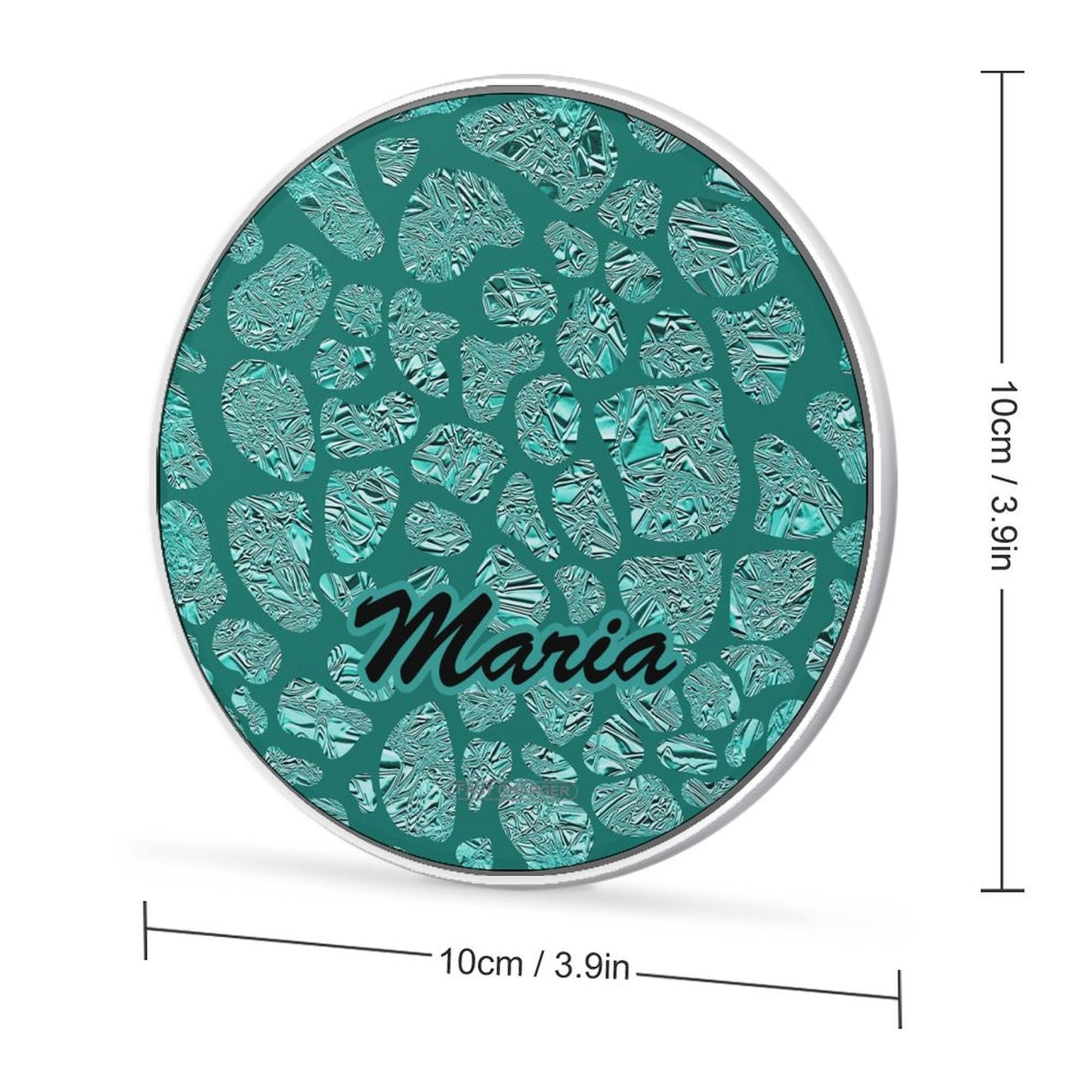 Wireless Charging Pad Safari Turquoise 2, Personalization