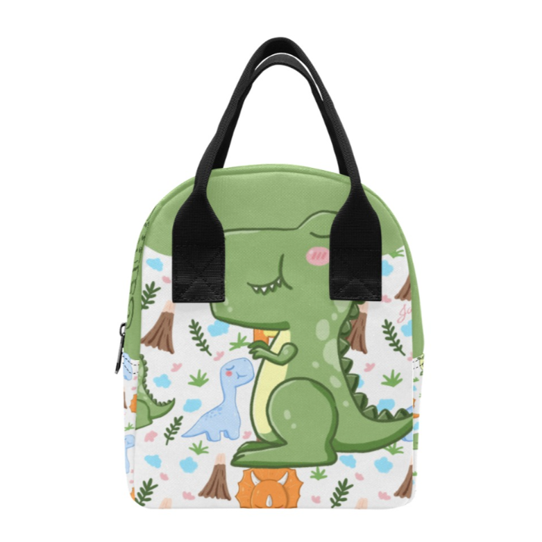 Personalized Dinosaur Lunch Bags, Dinosaur Lunch bag with Water Bottle, Kids Lunch Bags, Animal prints/Dinosaur Water Bottle