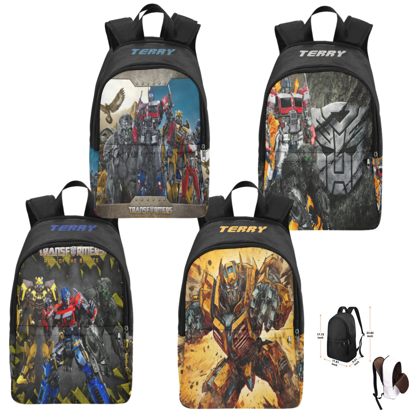 Personalized Transformers Backpack, Transformers school bag, Rise of The Beast, Optimus Prime Backpack, Boys Backpack set/ back to school