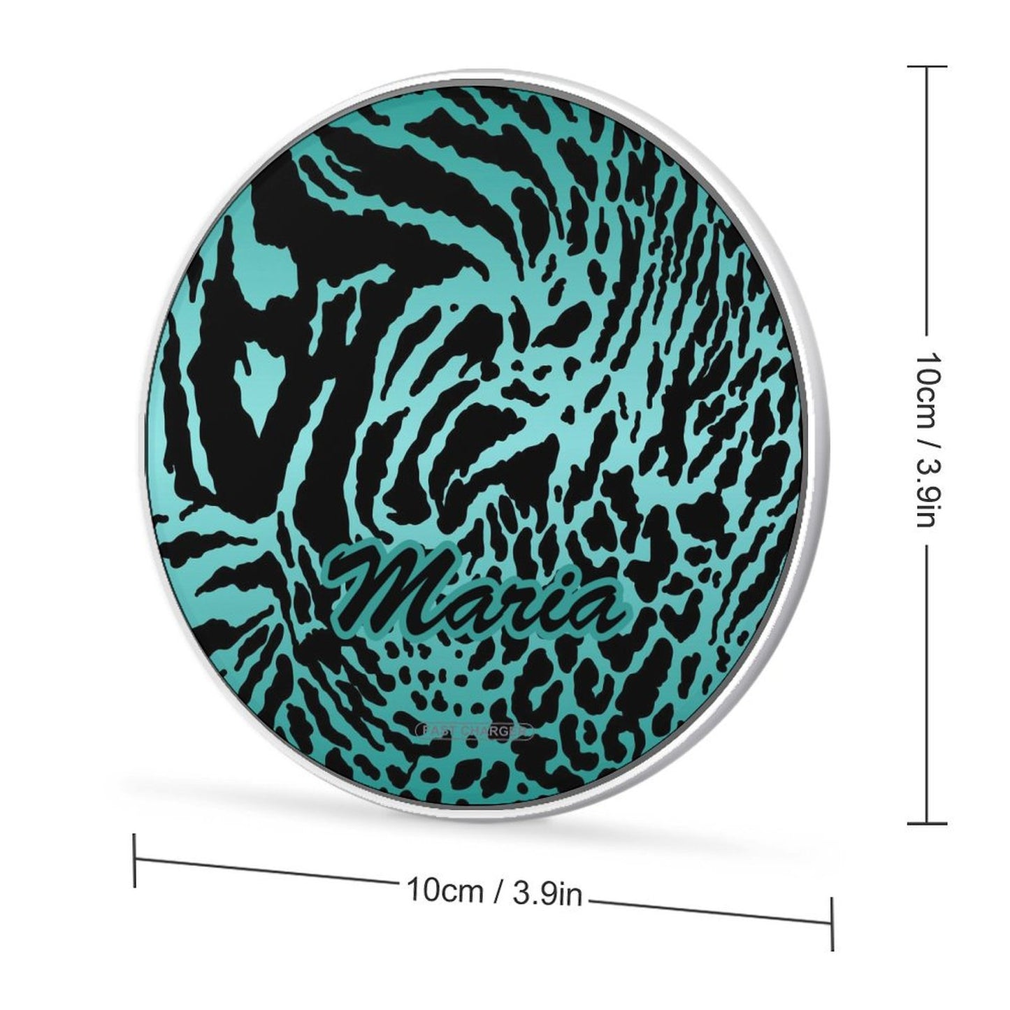 Wireless Charging Pad Safari Turquoise 11, Personalized