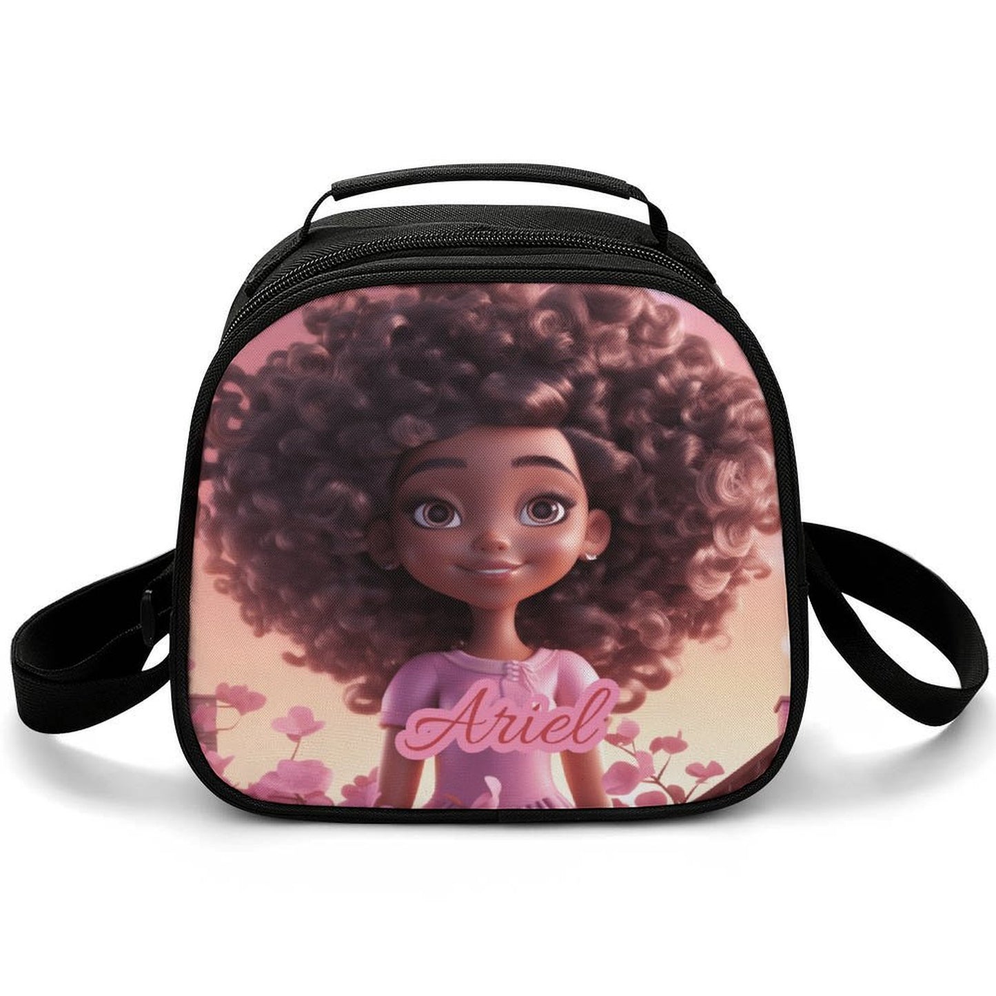 Black Doll Lunch Bag for Kids