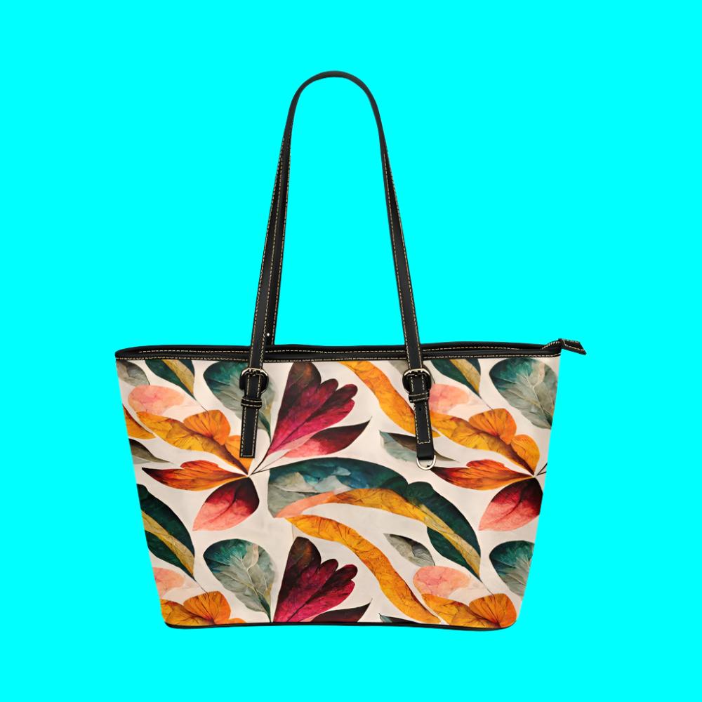 Women Floral Leather Tote Bags