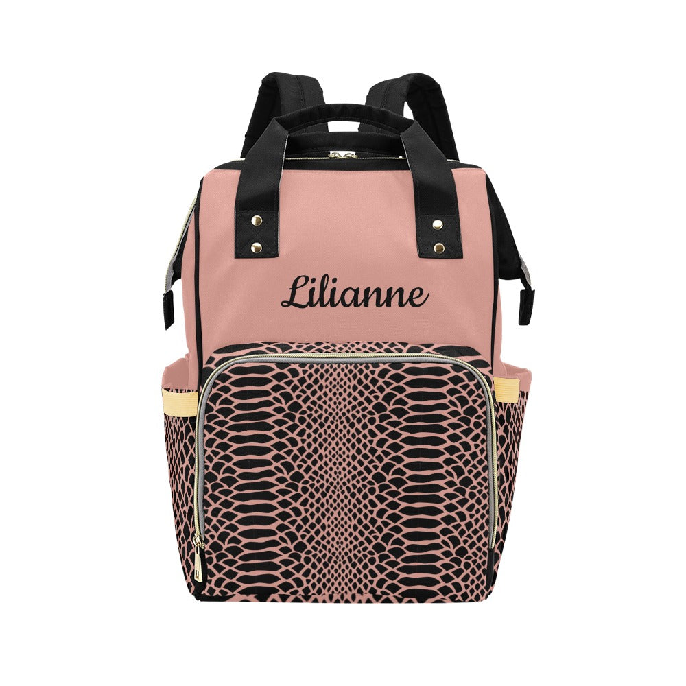 Pink Safari Blush Baby Diaper Bags, Personalized