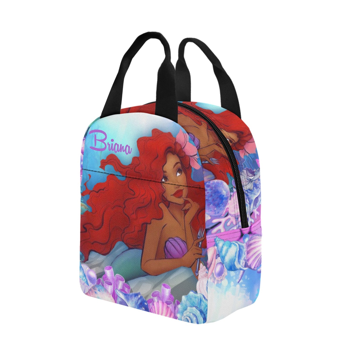 Personalized Mermaid Backpack, Black Mermaid school bag, Black Girl Magic, Black Ariel Backpack, Black girl mermaid back to school