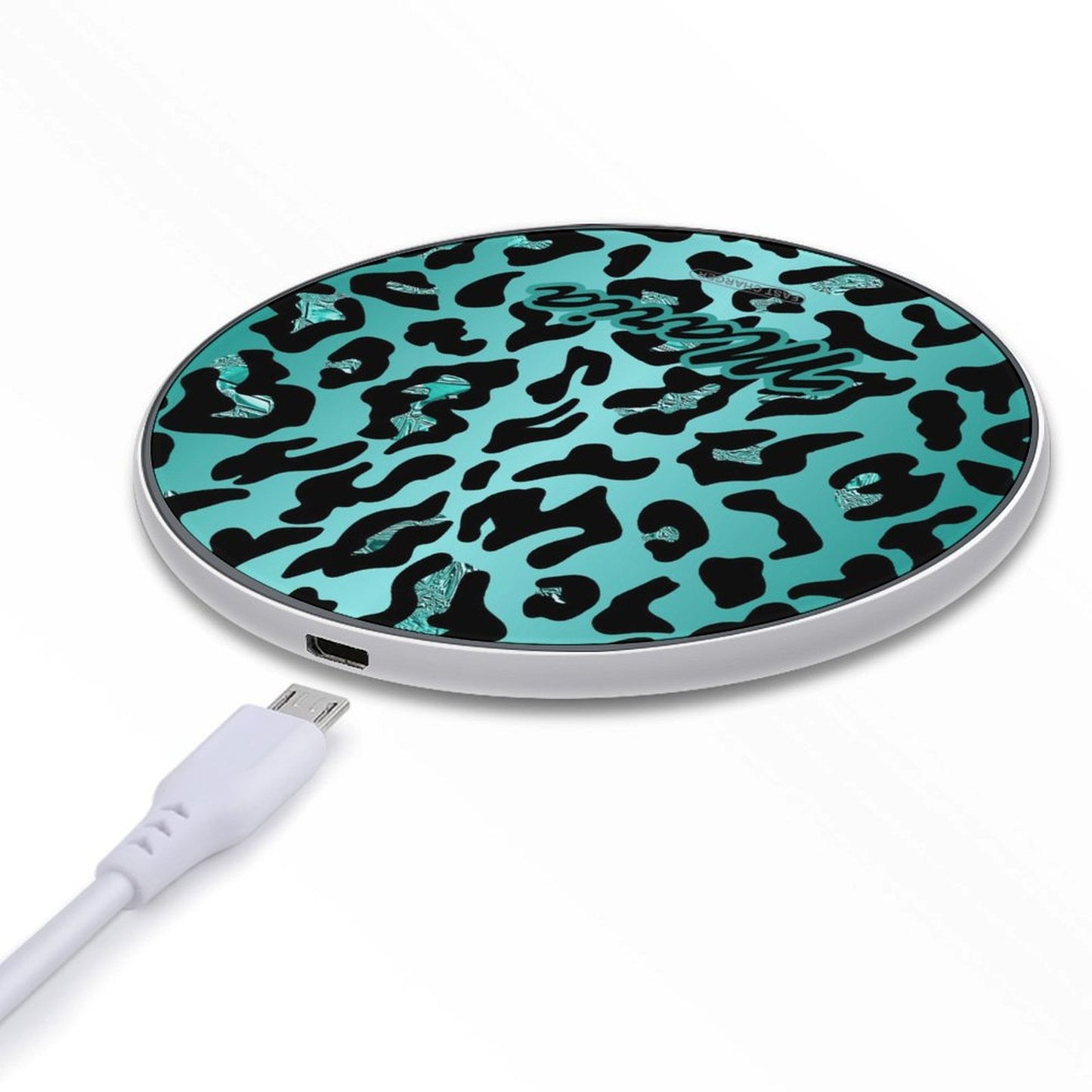 Wireless Charging Pad Safari Turquoise 5, Personalized