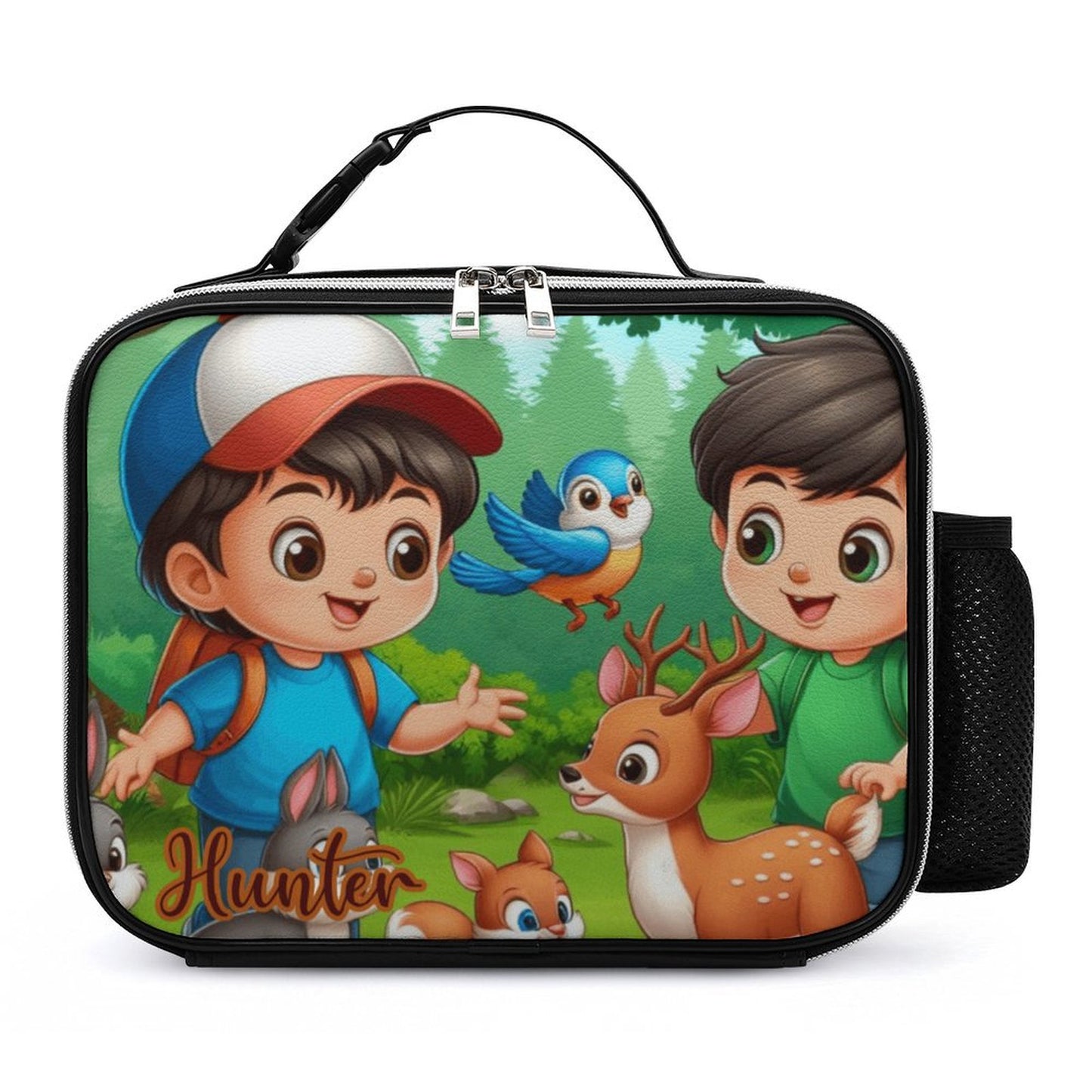 Boys Lunch Bag with Detachable Buckled Handle