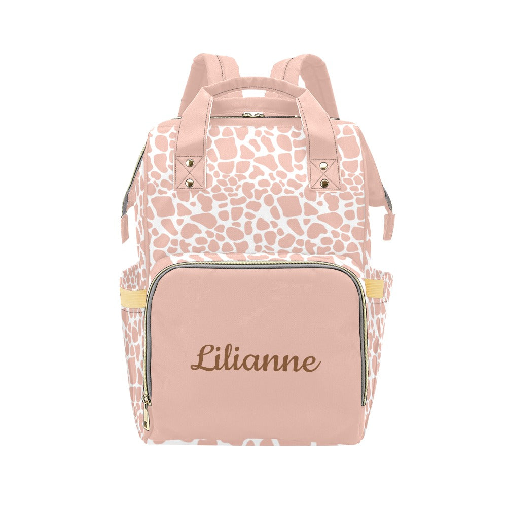 Pink Safari Blush Baby Diaper Bags, Personalized