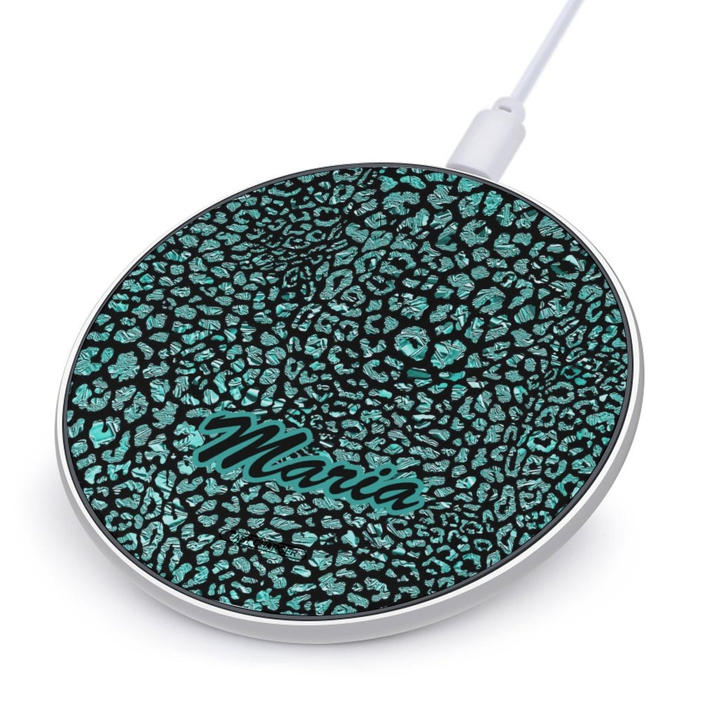 Wireless Charging Pad Safari Turquoise 12, Personalized