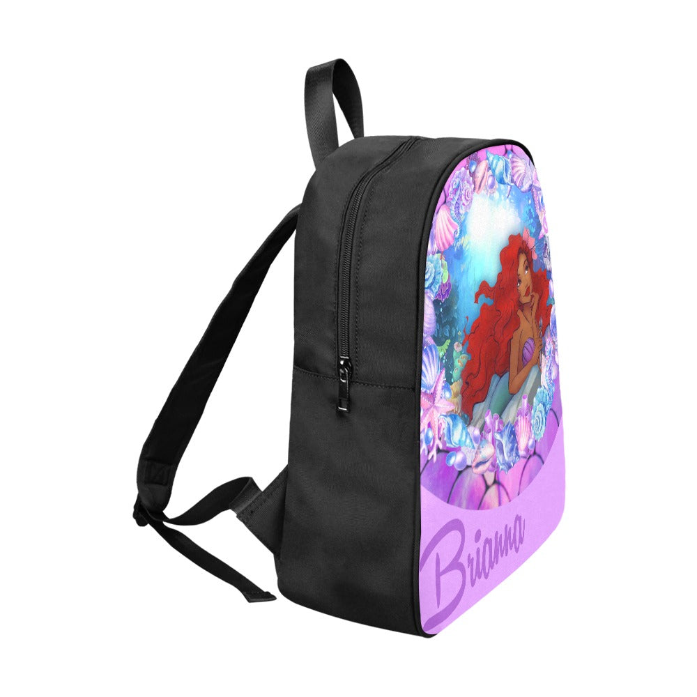 Personalized Mermaid Backpack, Black Mermaid school bag, Black Girl Magic, Black Ariel Backpack, Black girl mermaid back to school